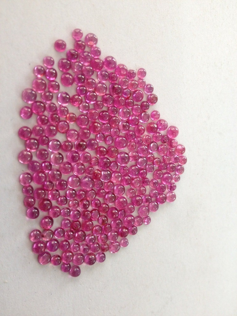 Ruby rounds cabochons size 2mm-3.5mm Weight 28 carats Pcs 205 superfine quality  AAAAA Natural ruby cabochons non heated non treated