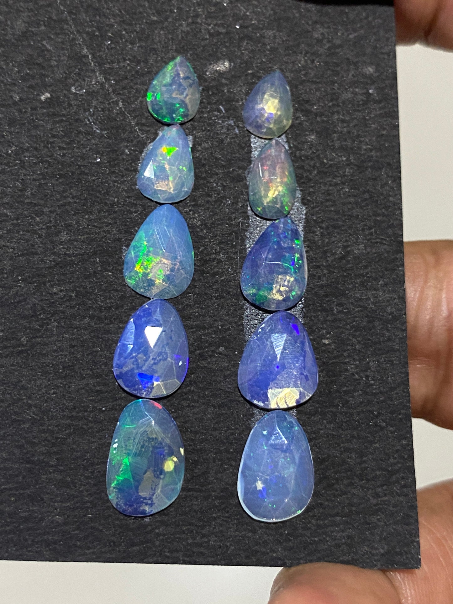 Wow Ethiopian opal rosecut Welo opal rosecut earrings supply wt 8 cts pcs 10 size 7.3x5.6mm-12.5x8.3mm opal fire natural opal rosecut