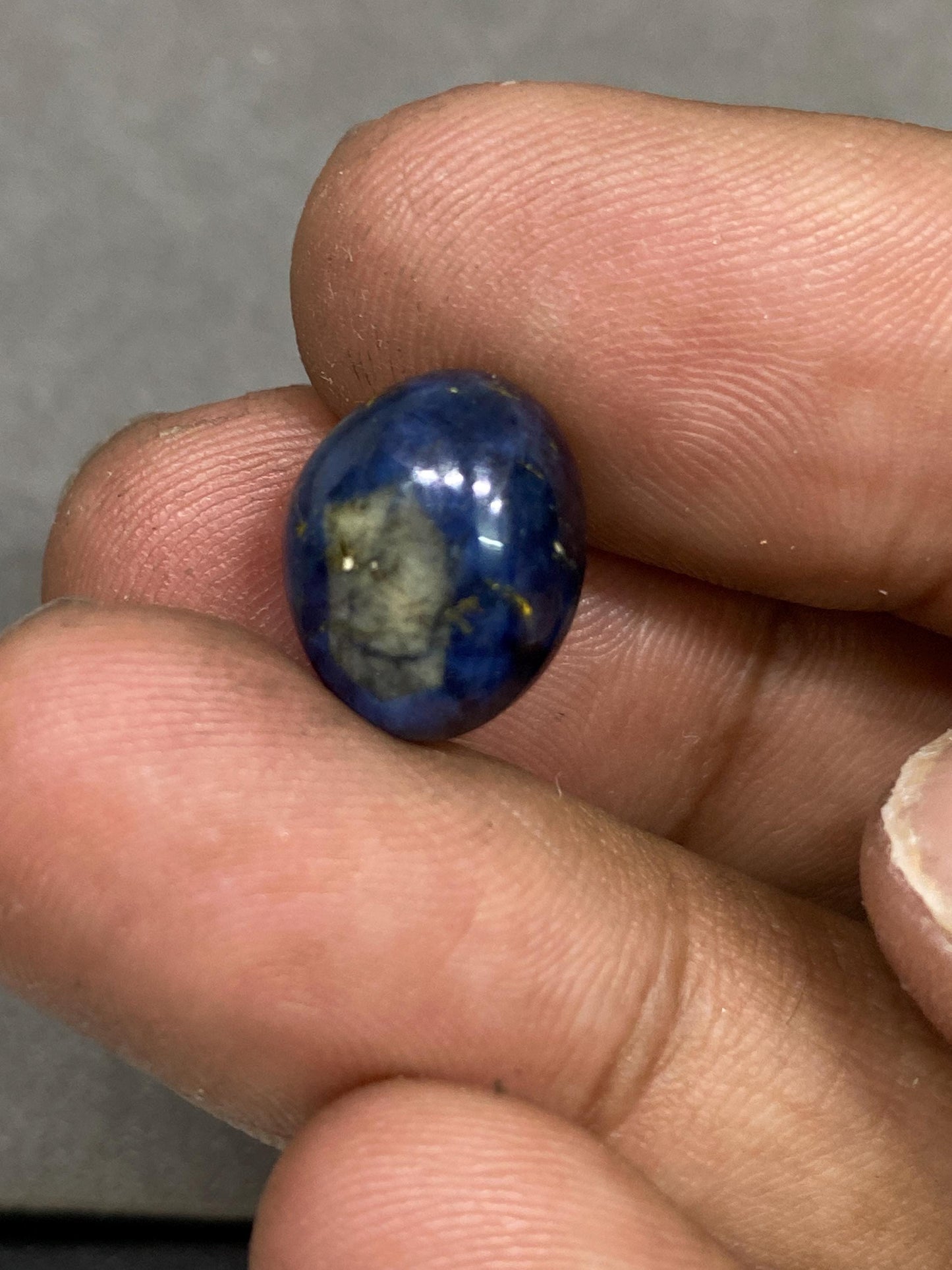 Lovely extremely rare Natural Bicolor blue yellow sapphire nugget smooth wt 15.55 carats size 11mm unheated hexagonal fancy blue sapphire