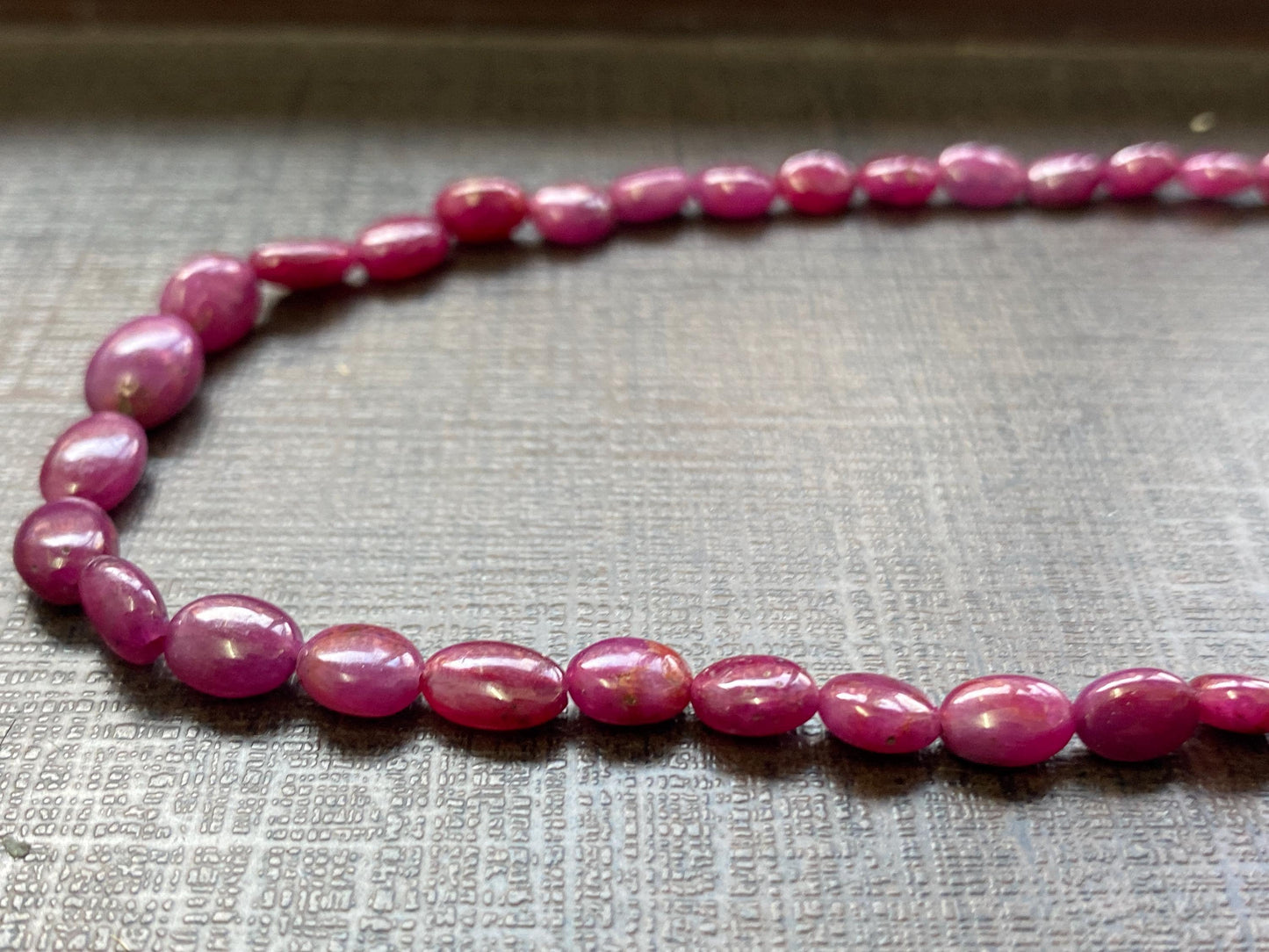 Rare Natural Ruby necklace smooth polished ruby oval nuggets weight 72.85 carats size 4.9x3.9mm-9.3x6.8mm Lth 17 Inches ruby