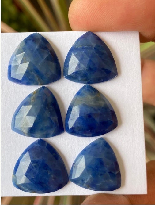 Dazzling Dumortierite rosecut trillion wholesale lot rosecut dumortierite flatback gems