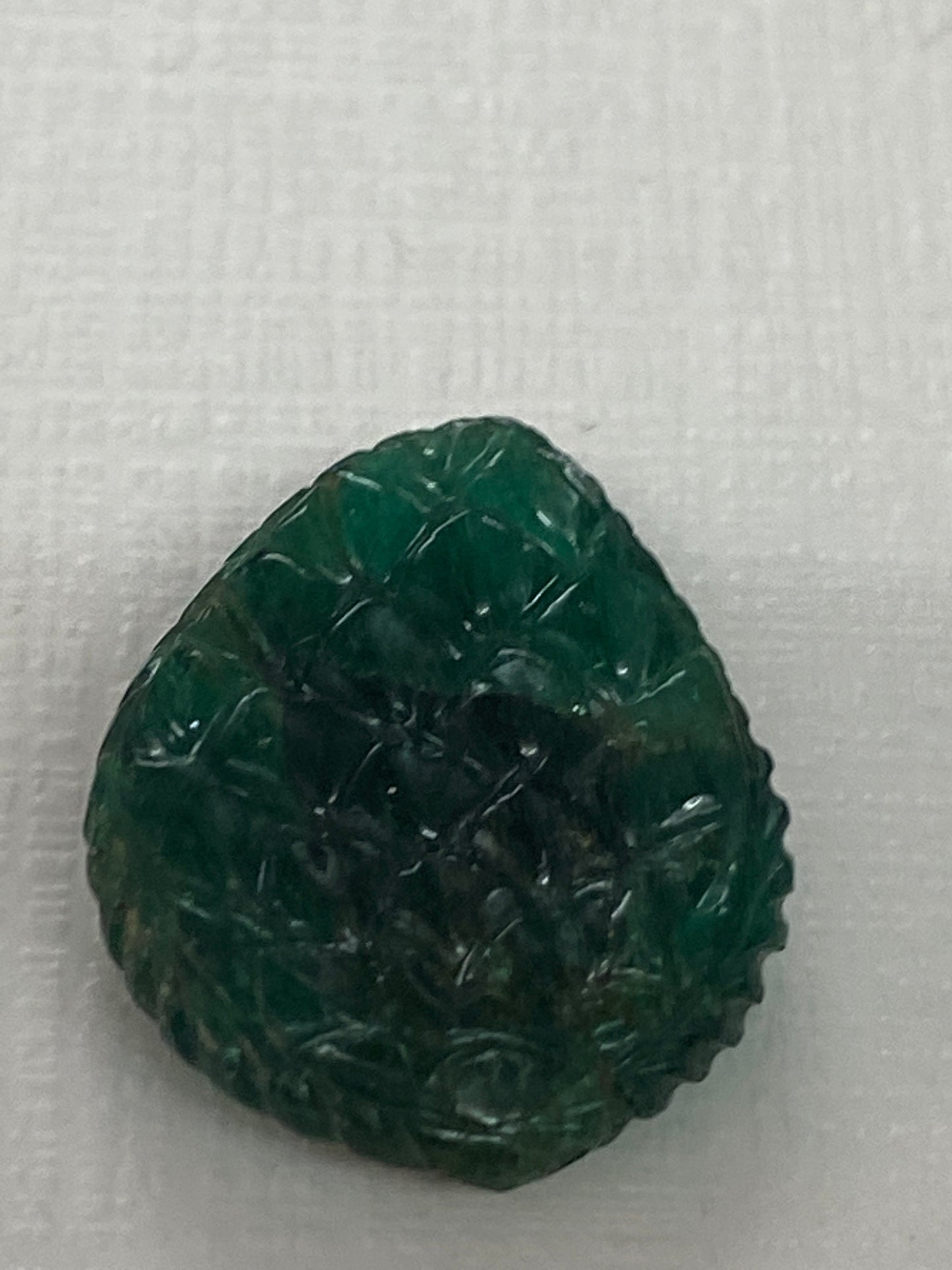 Very Very rare Zambian Emerald pendant Carving weight 12.5 carats Beautiful rare natural emerald carving Size 20x16mm rare natural emerald