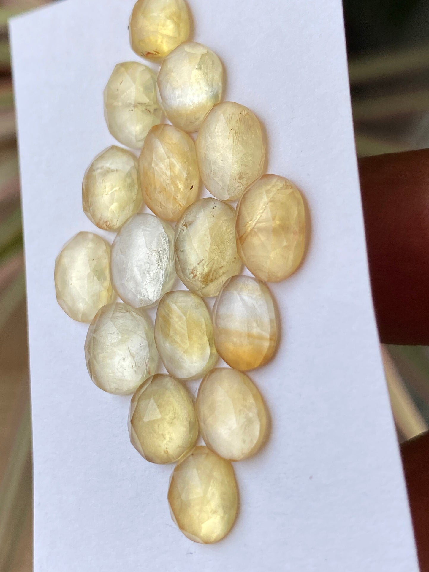 Amazing rare Citrine rosecut ovalish egg shape wholesale lot pcs 16 wt 26 carats size 8.5x7mm-10x7mm natural citrine rosecut flatback