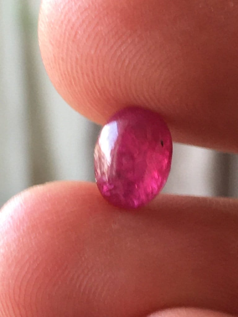 AAA Natural ruby oval cabochon weight 2 carats very cute color ideal for a ring nice color natural ruby unheated untreated ruby oval cab