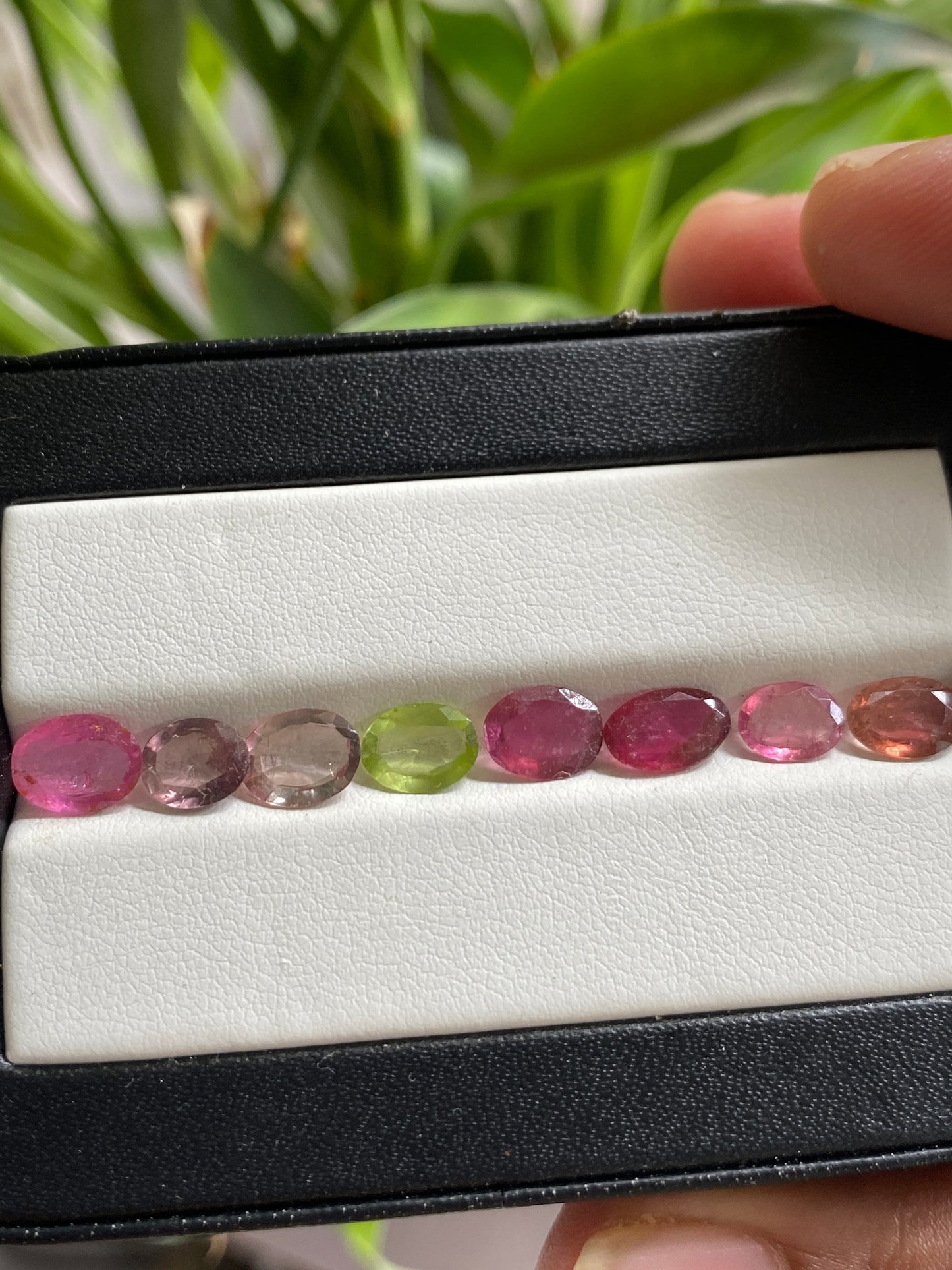 Attractive Rare Multi Tourmaline oval cutstones pcs 8 wt 7.40 cts 6.3x4mm-8x6mm tourmaline cuts ovals cutstones pink  tourmaline