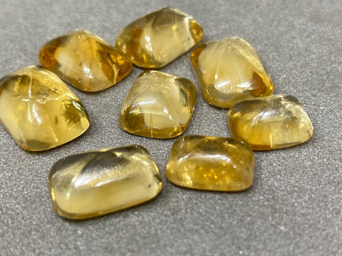 Beautiful natural citrine sugar loaf cabochons wholesale lot wt 58 cts pcs 8 size 16x9-16x11mm citrine sugarloaf cabochons