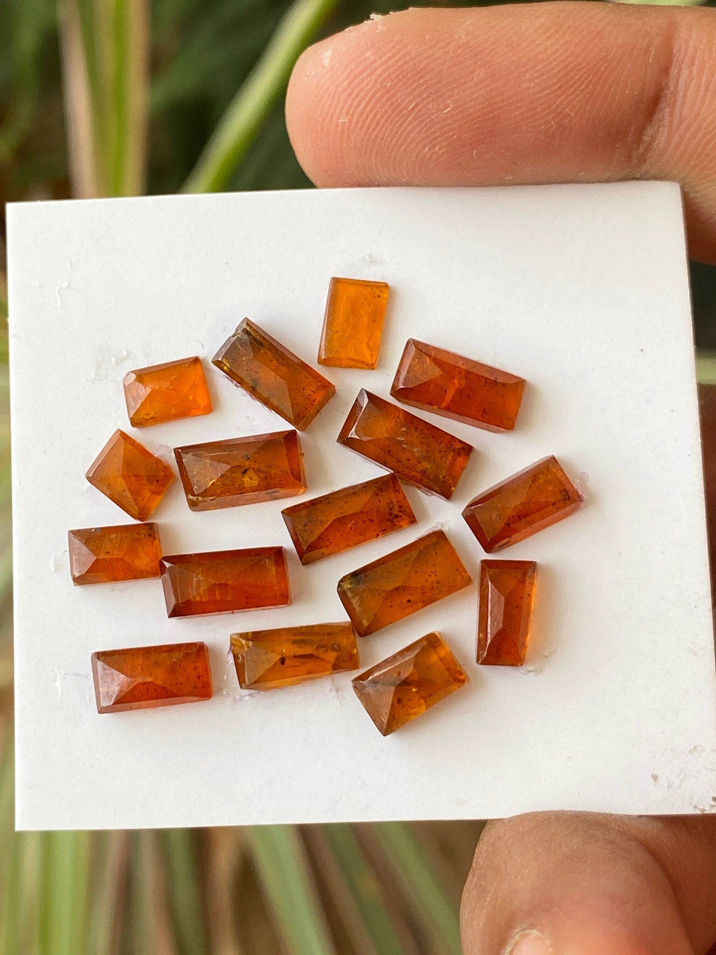 Gorgeous Rare orange kyanite rosecut cushion flats fine quality weight 22 carats pcs 16 size 7x4mm-9x4mm good quality rosecut kyanite