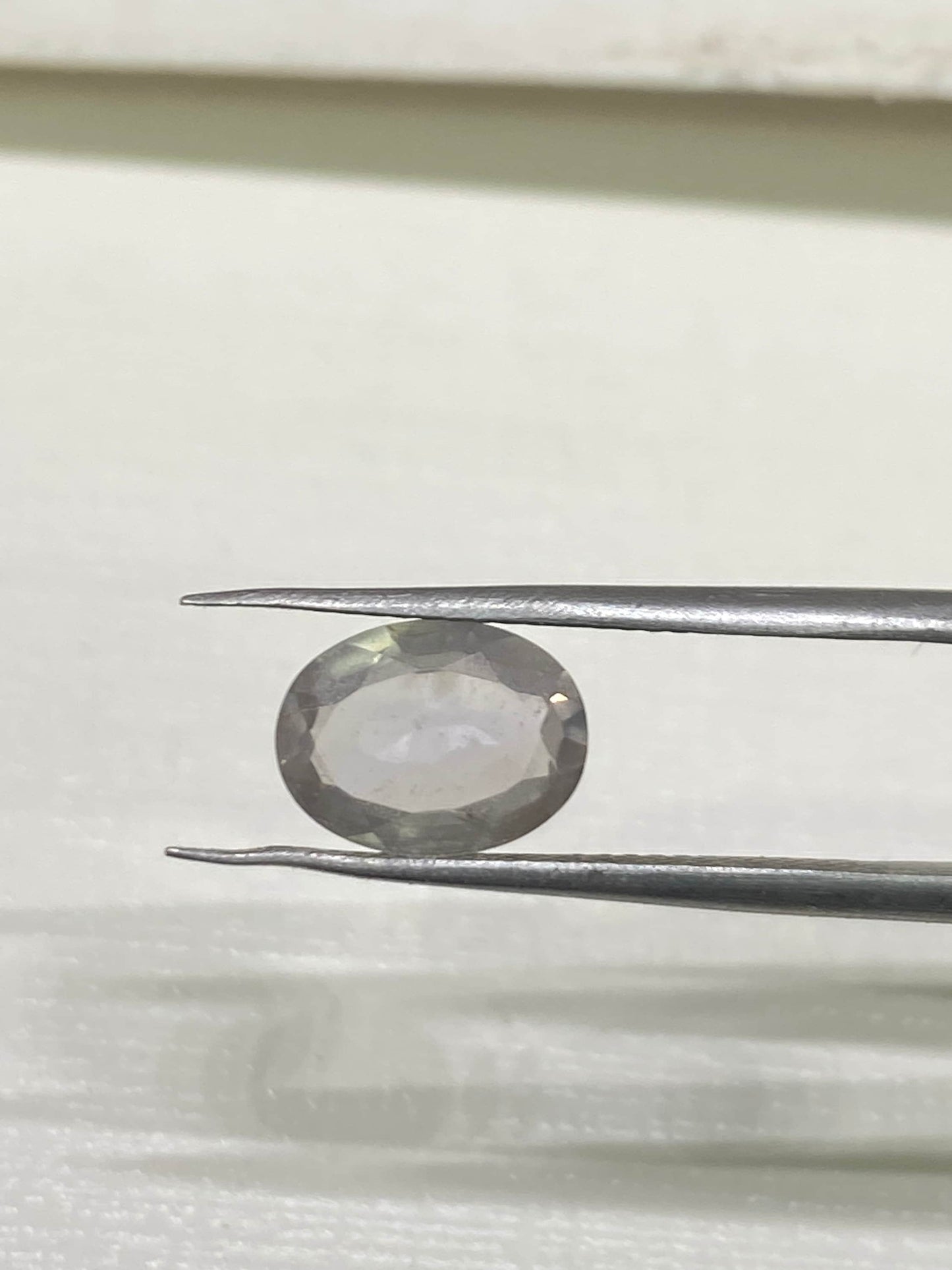 Natural White sapphire rosecut single piece 2 carats size 9.5x7.3mm beautiful white sapphire oval cut