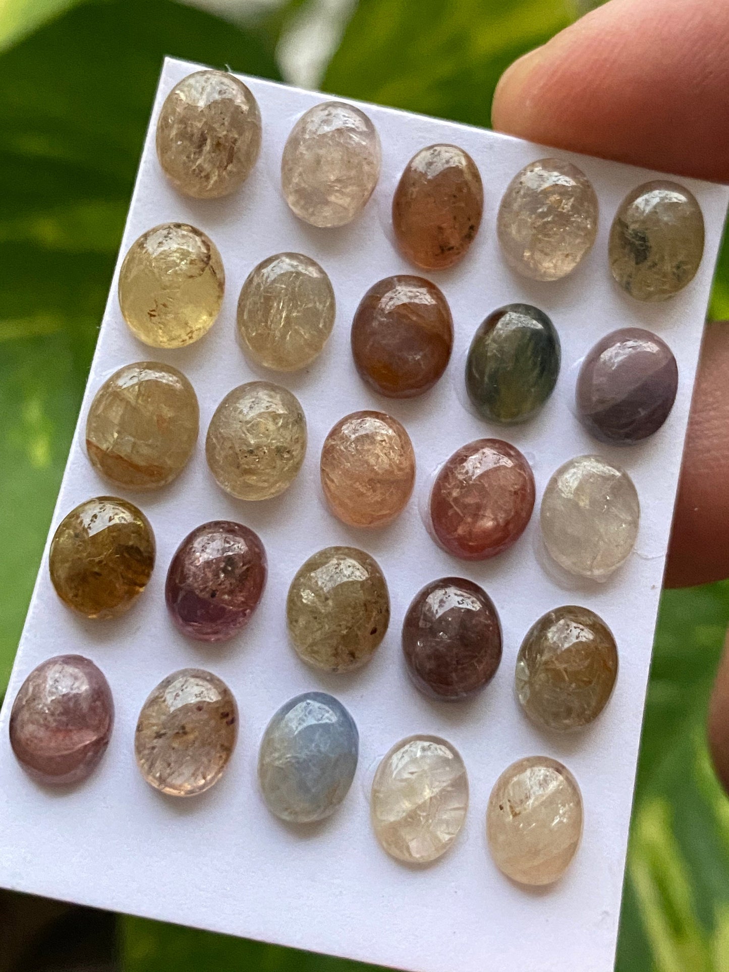 Stunning Natural umba sapphire cabochon wholesale lot beautiful weight 57.50 carats size 8.7x7.1mm-7.9x6.1mm  pcs 25 unheated multi sapphire