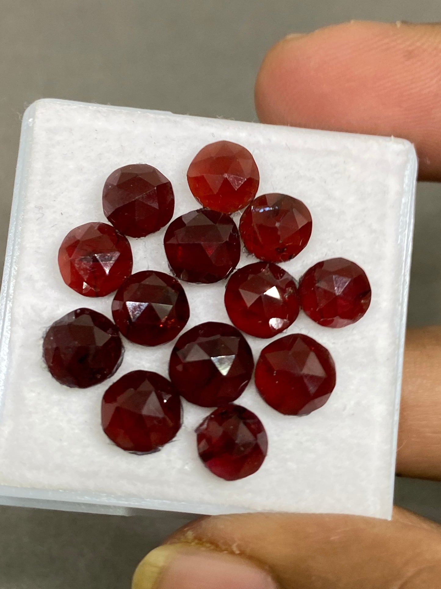 Fantastic Red garnet round shape rosecut weight 32.5 carats pcs 13 size 7.5-8.3mm  round rosecut garnet