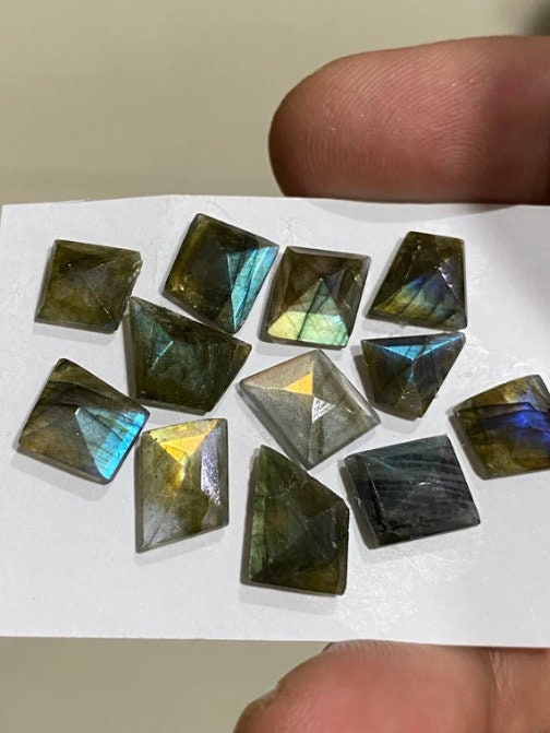 Fascinating labradorite mix kite (lot 1 and lot 2) coffin (lot 3) geometric shape faceted beautiful fine quality  geometric design flats