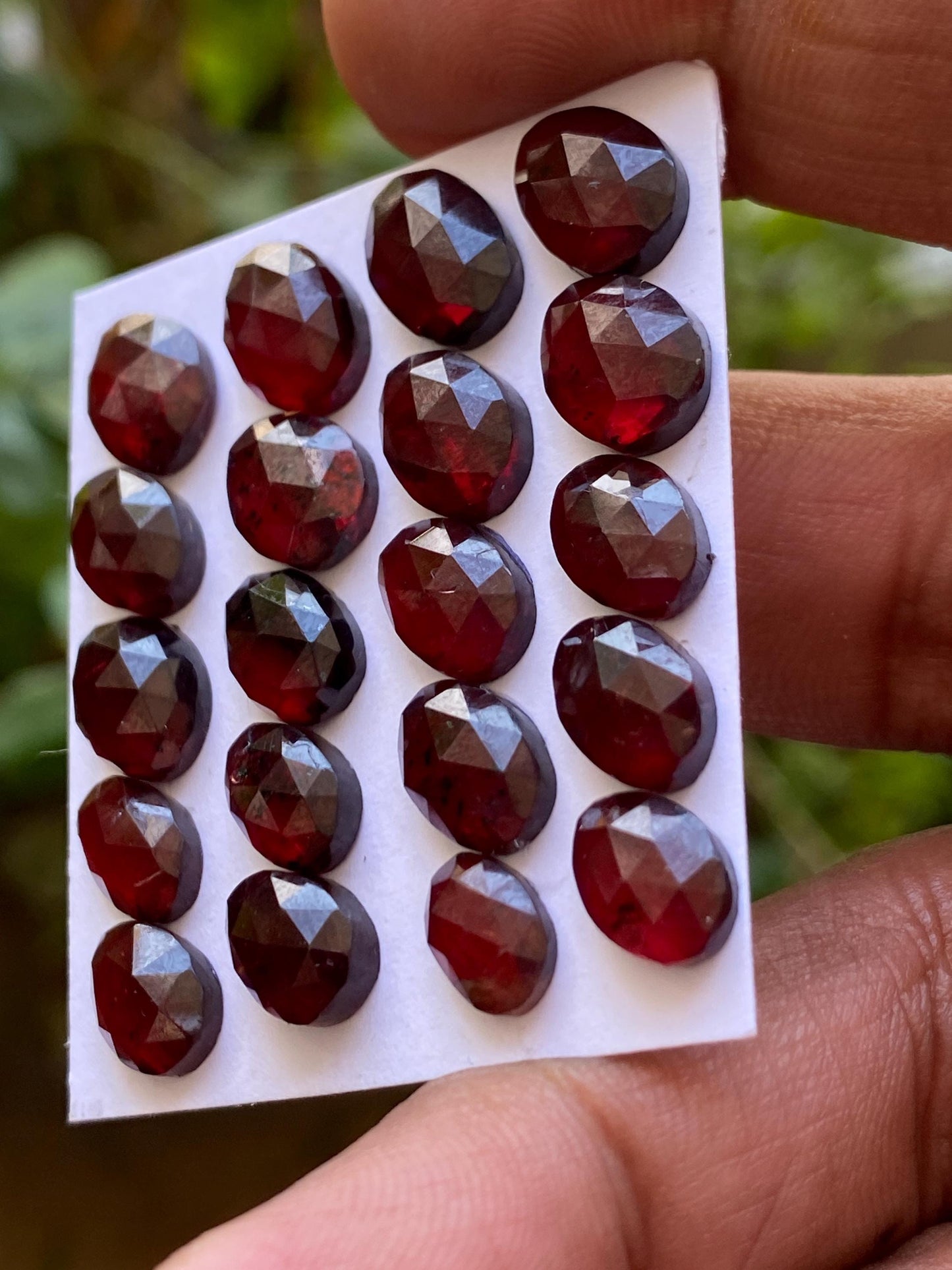 Delightful rare rosecut red garnet fancy garnet rosecut pcs 20 wt 65 cts 8x6mm-11.8x7.9mm mix sizes and mix shapes orange garnet rosecut