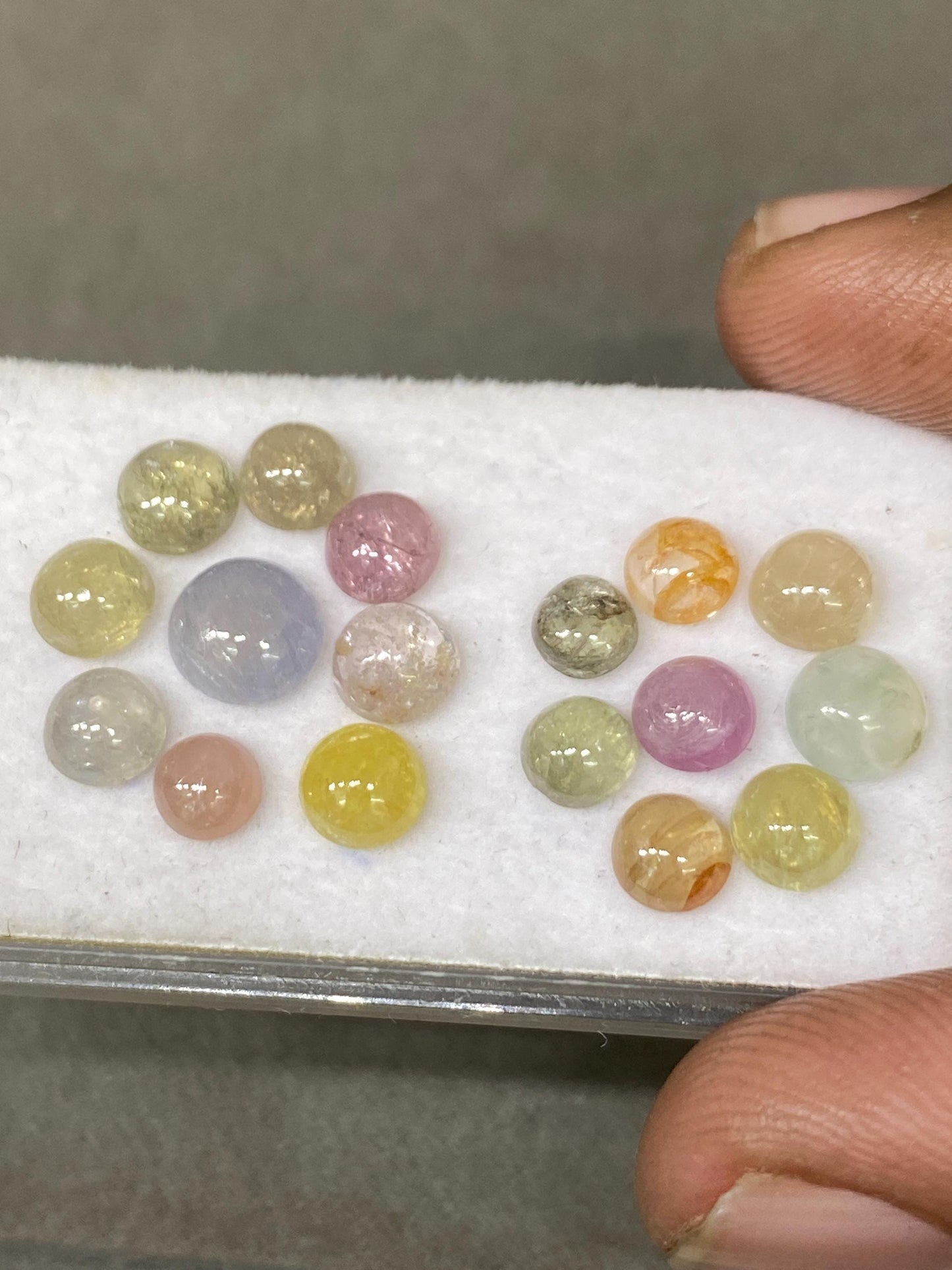 Vivacious rare umba sapphire round cabochons wt 14.60 carats size 5mm-7mm pcs 17 natural sapphire unheated untreated