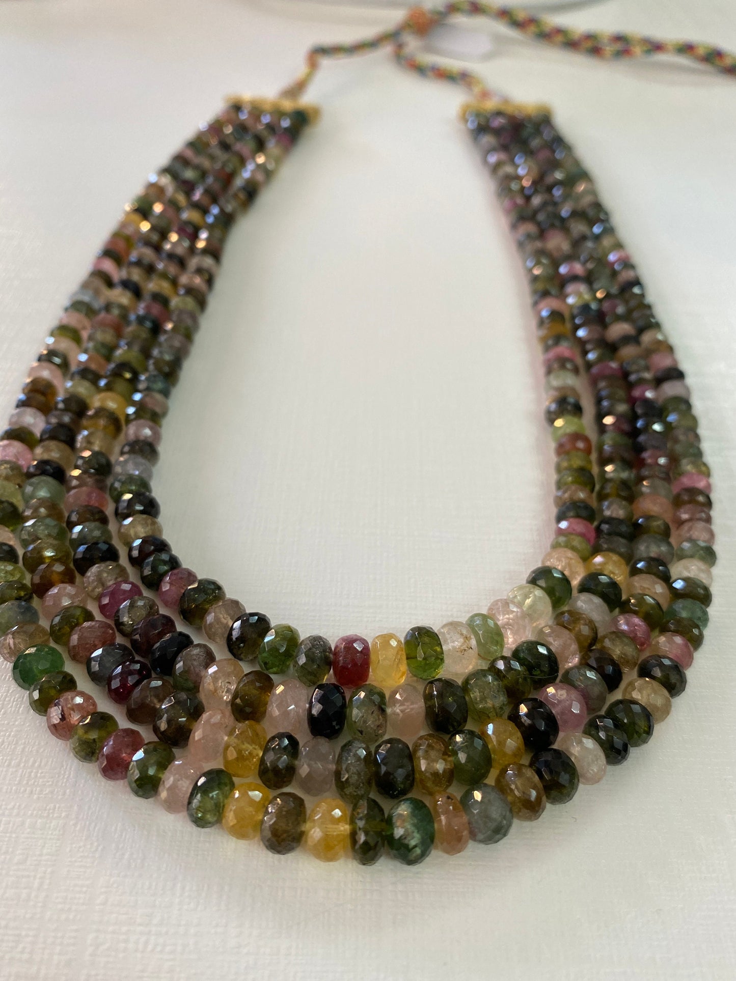 Watermelon Tourmaline beads necklace Super FINE quality rare size 6mm weight 595 carats 4 strands one of a kind  Good water