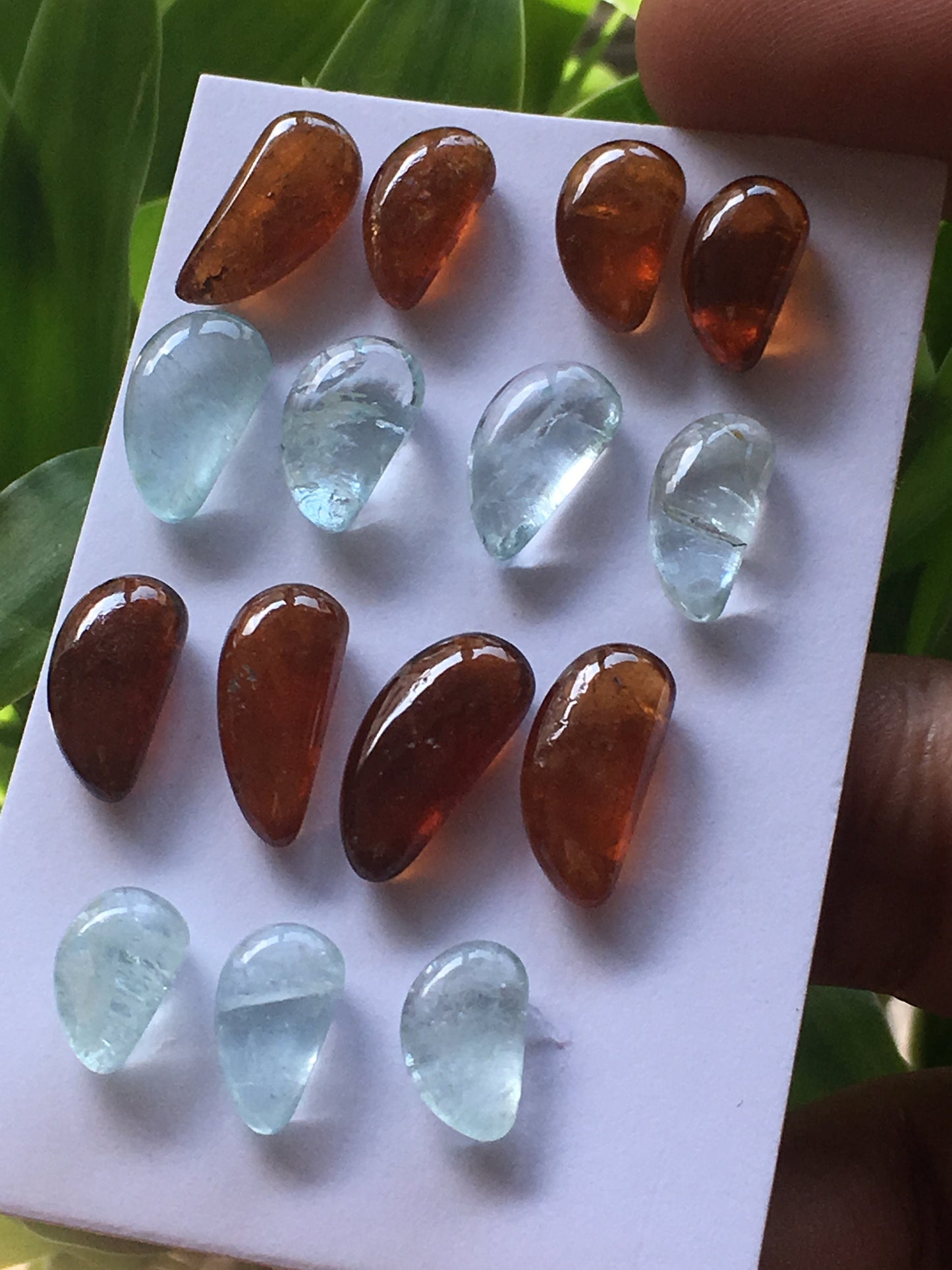 Amazing aquamarine Hessonite tusks fine quality pcs 15 wt 77.77 carats size 10.6x7mm to 17x8mm tusks fine quality