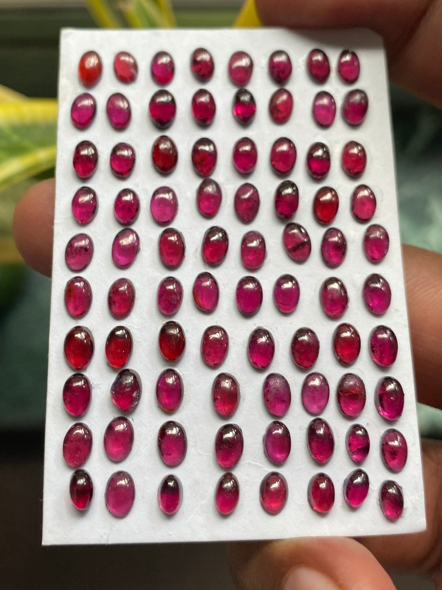 Rhodolite garnet oval smooth lot 4x3mm-5x4mm calibrated super fine quality rare rhodolite garnet pcs 80 wt44.65 carats pink garnet rhodolite