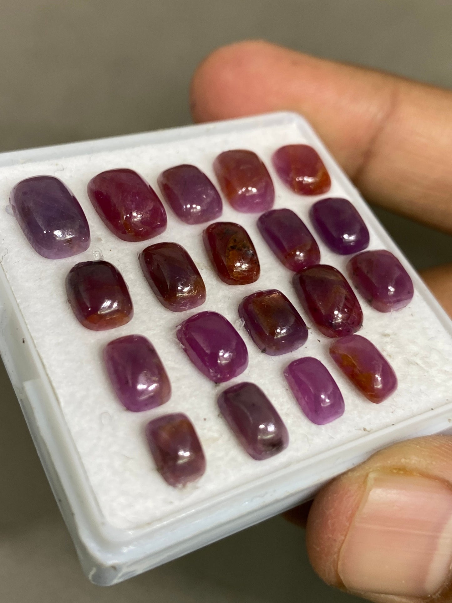 Very rare natural Ruby Cushion Cabochon  ruby beautiful  Natural ring wt 48 carats Pcs 19 size 7x5-16x7mm Unheated untreated ruby sugerloaf