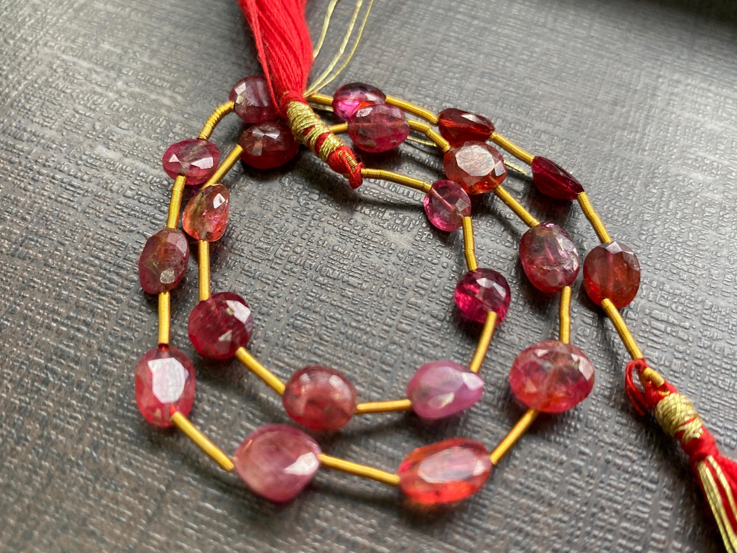 Very rare Red spinel cut stone beads nuggets faceted spinel burma mines 6x5-8x5mm weight 29 carats 11 inches burma spinel