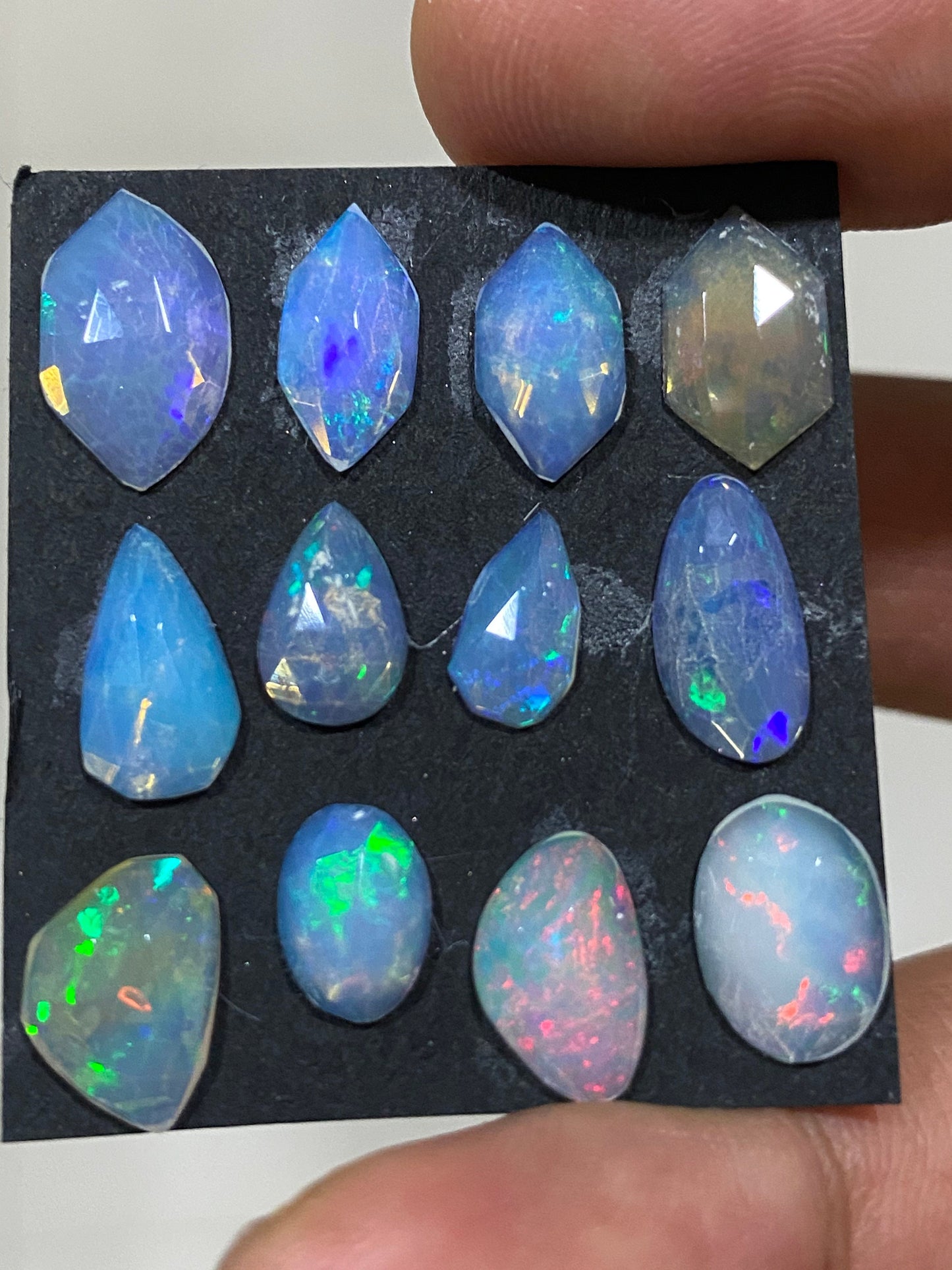 Dazzling Ethiopian opal hexagon freeform rosecut Welo opal rosecut aaa wt 9 cts pcs 12 size rosecut fire opal geometric  rosecut