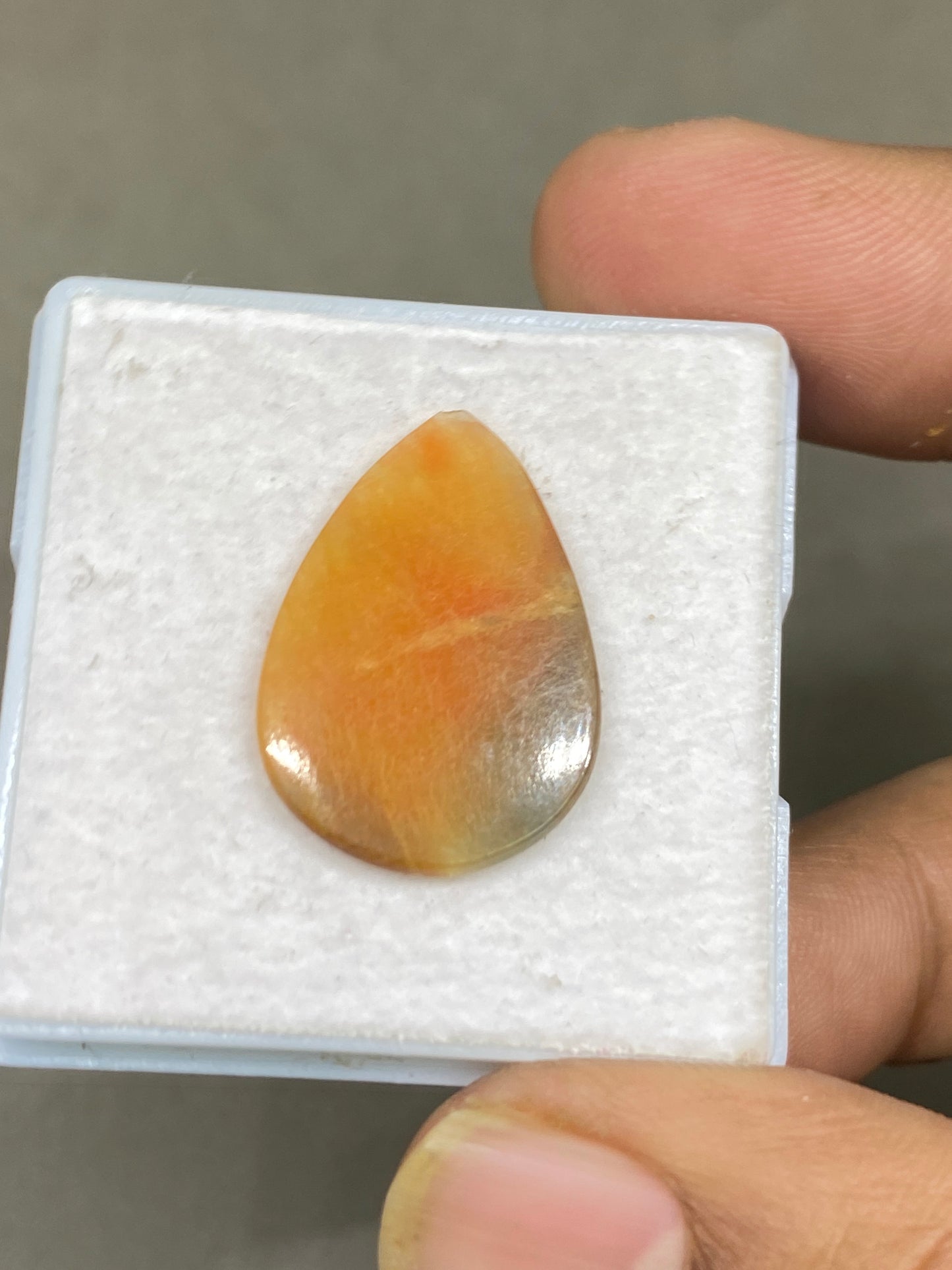 Natural Rare Bi color sapphire pear very flat cabochon 24x17.6mm weight 7.35 carats Africa mines sapphire cabochon ideal for pendant