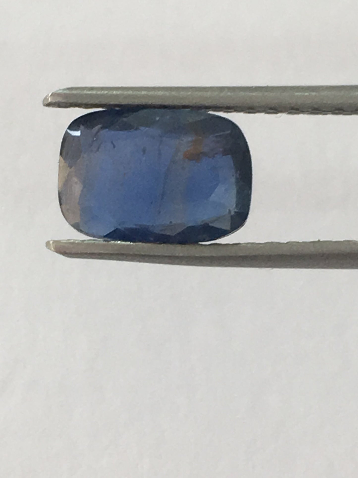 Very Rare blood Royal blue sapphire cushion cut wt 1.30 carats size 7.8 x5.2mm rare red mark inside blue sapphire rare engagement ring gem