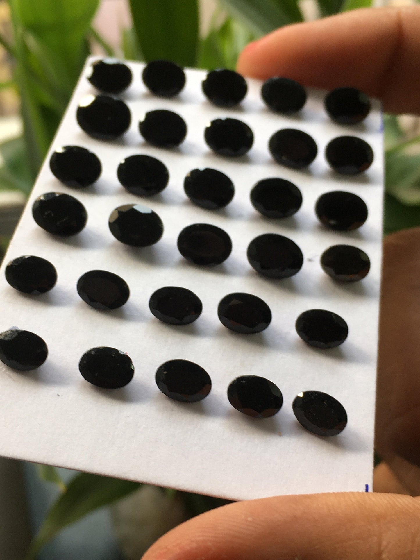 Stunning black spinel oval cuts amazing quality pcs 30 weight 31.20 carats size 7x5mm to 9x7mm black spinel cutstones