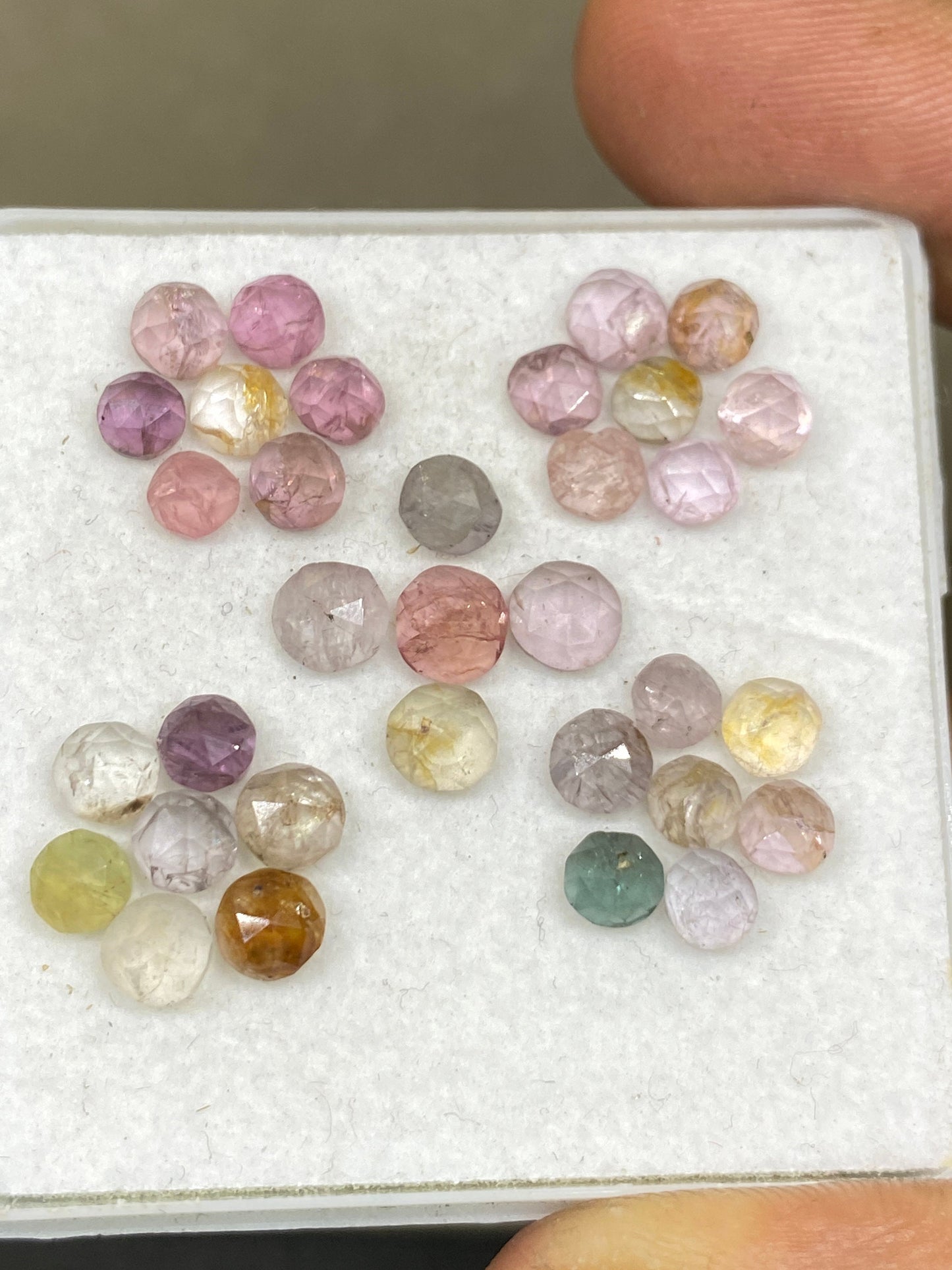 Nice sparkling very rare burma mines rosecut multi spinel round lot beautiful gems 4mm-6x5.5mm pcs 33 weight 19.10 carats  rosecut spinels