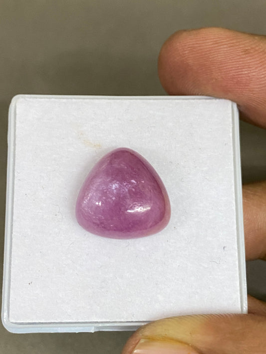 Stunning huge big size natural pink ruby cab trillion wt 22 cts size 18x17mm unheated untreated natural pink ruby cab ideal for pendant ruby