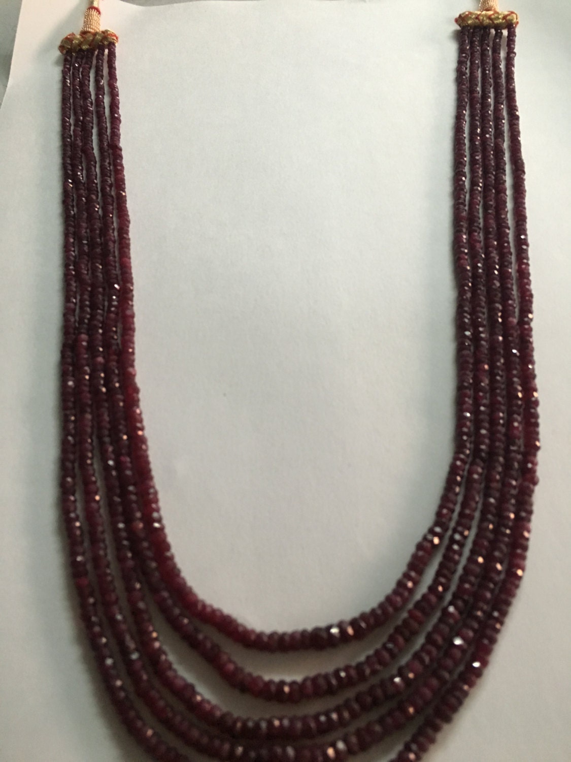 Ruby longido beads faceted size 3-4mm 120 carats 14 inches to 16 inches  unheated ruby beads necklace ruby faceted beads longido mines