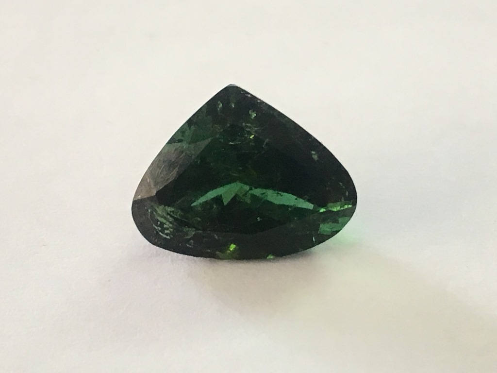 Green Tourmaline heart size 14.5x11.5mm weight 7.5 carats green tourmaline heart tourmaline gem facet tourmaline