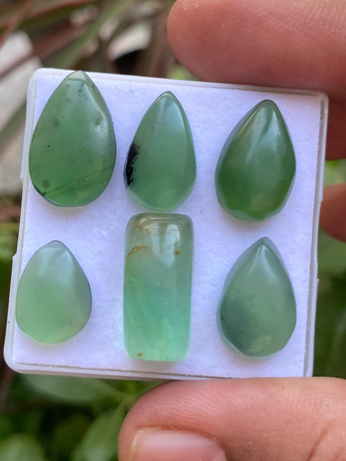 serpentine cabochons gems beautiful green cabochons pcs 6 wt 44.55 carats size  13x10-19x9mm serpentine cabochons