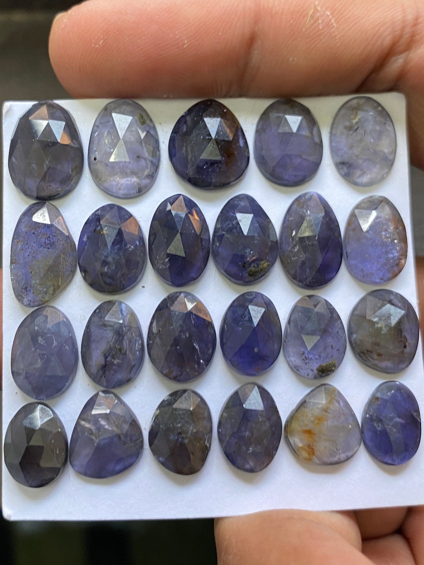 Stunning  Rare iolite rosecut fancy wholesale lot weight 63.50 carats size 14x10-11x7.9mm pcs 23 iolite rosecut