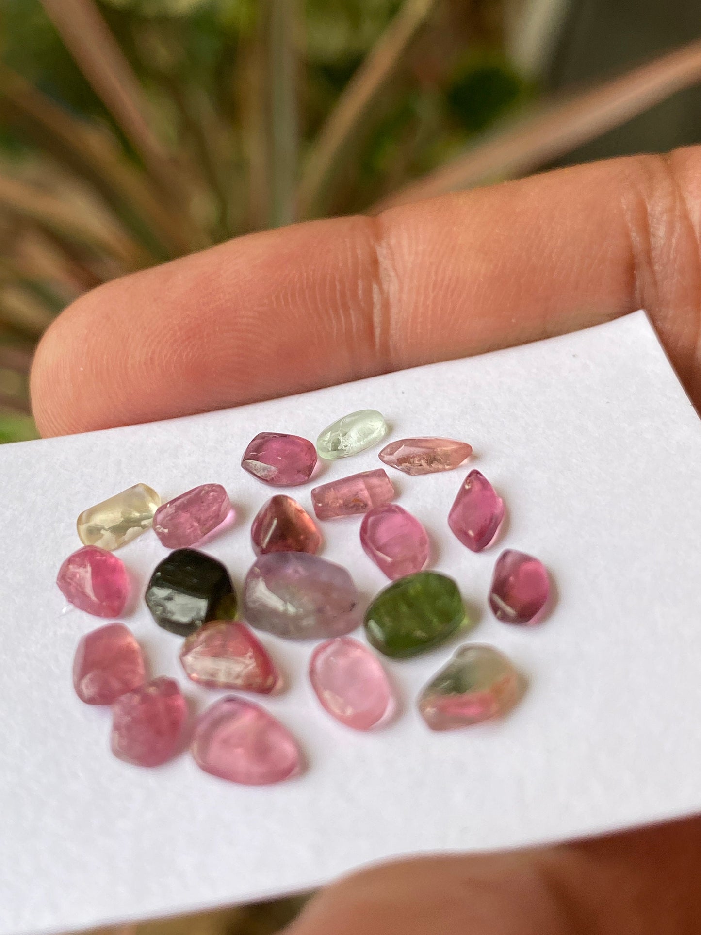 pink tourmaline unshape  cabochons small size wt 8.80 carats size 5.3x3.3mm-7.3x5.3mm natural tourmaline cabochons fancy pcs 20