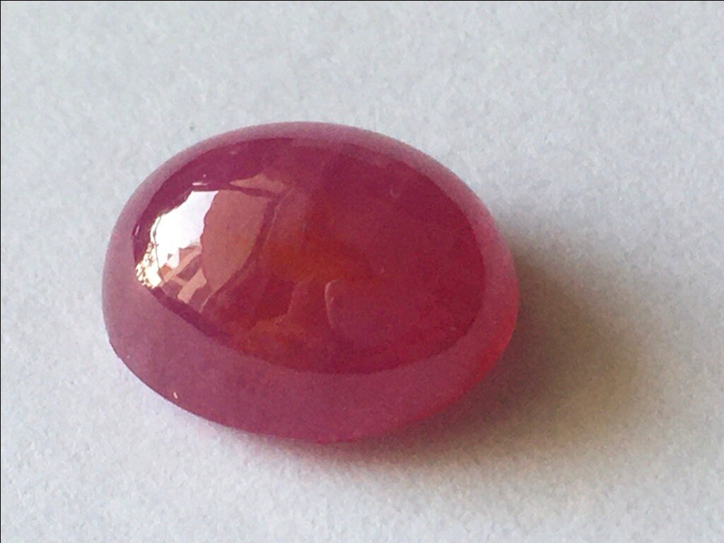 Vivacious Pink orangish Natural Ruby oval Cabochon weight 7 carats big size ruby  Cabochon smooth polished unheated untreated ruby