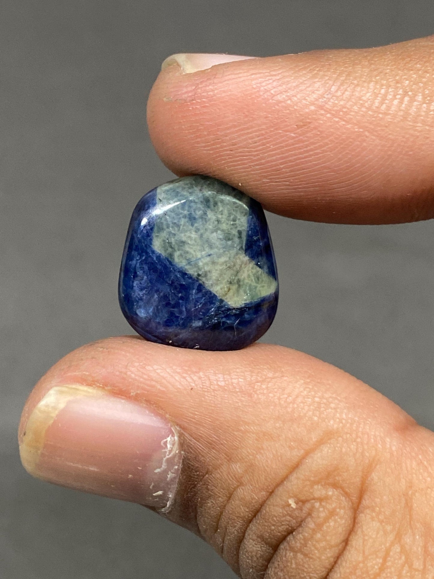 Fascinating extremely rare Natural Bicolor blue yellow sapphire nugget smooth wt 19 carats size 17x14mm unheated sheen fancy blue sapphire