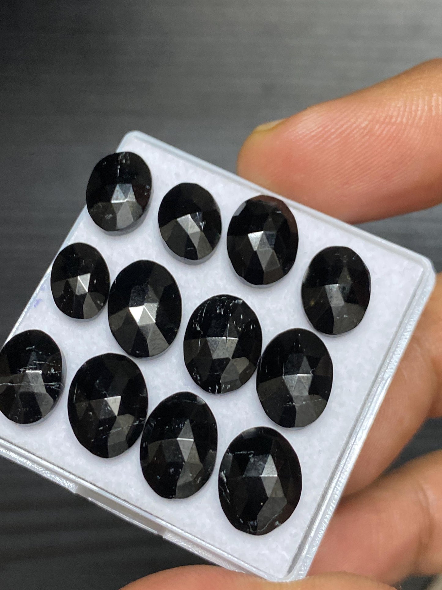 Gorgeous rare  Black tourmaline rosecut wholesale lot weight 31.75 cts pcs 12 size  9.6x6.9mm-11.8x8.5km rosecut black tourmaline ovalish