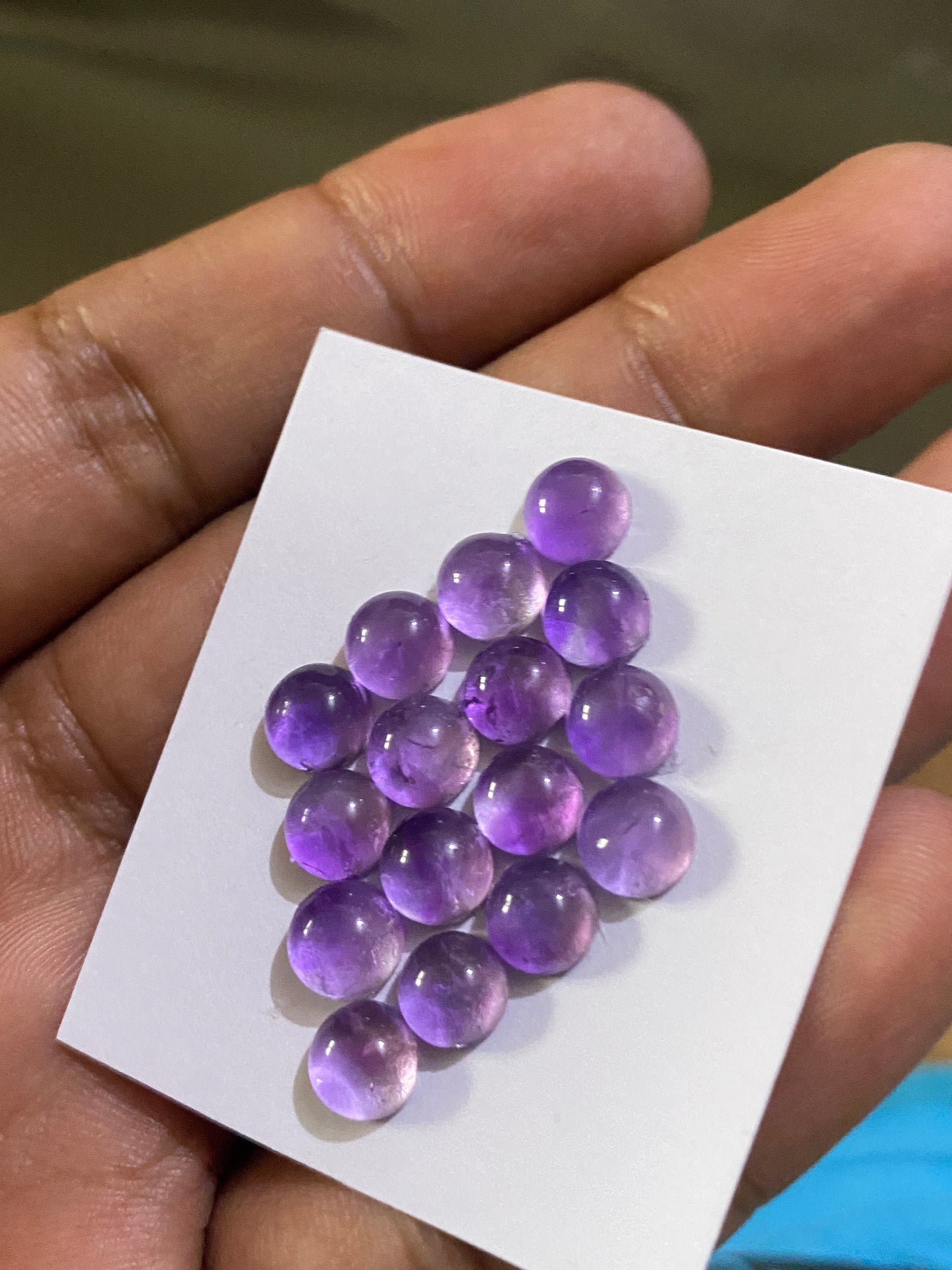 Dazzling rare amethyst round smooth  flatback beautiful fine polish wt 25 cts size 7mm pcs 16 amethyst cabochons