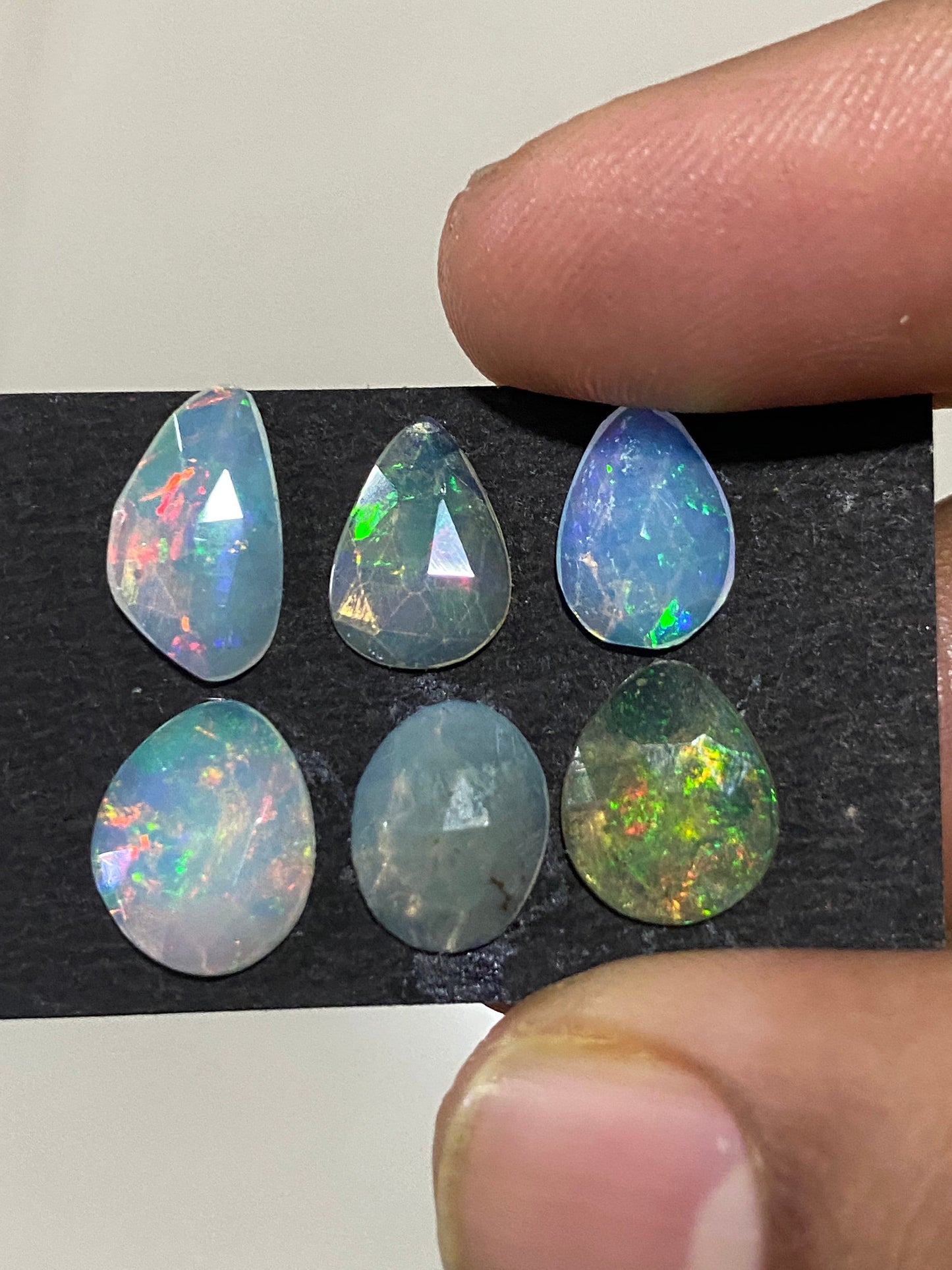 Attractive rare Ethiopian opal rosecut Welo opal rosecut aaa quality wt 6 carats pcs 6 size 10x8mm-13x7mm rosecut opal natural opal rosecut