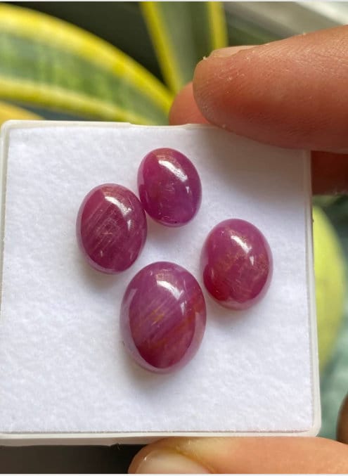 Natural Ruby Cabochons Smooth Polished Wholesale Good Color Good Size  Unheated Untreated Ruby cabochon