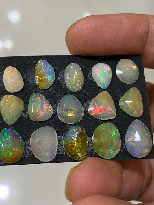 Eye catching Ethiopian opal rosecut Welo opal rosecut aaa quality wt 13.50 cts pcs 15 size rosecut opal fire natural opal rosecut