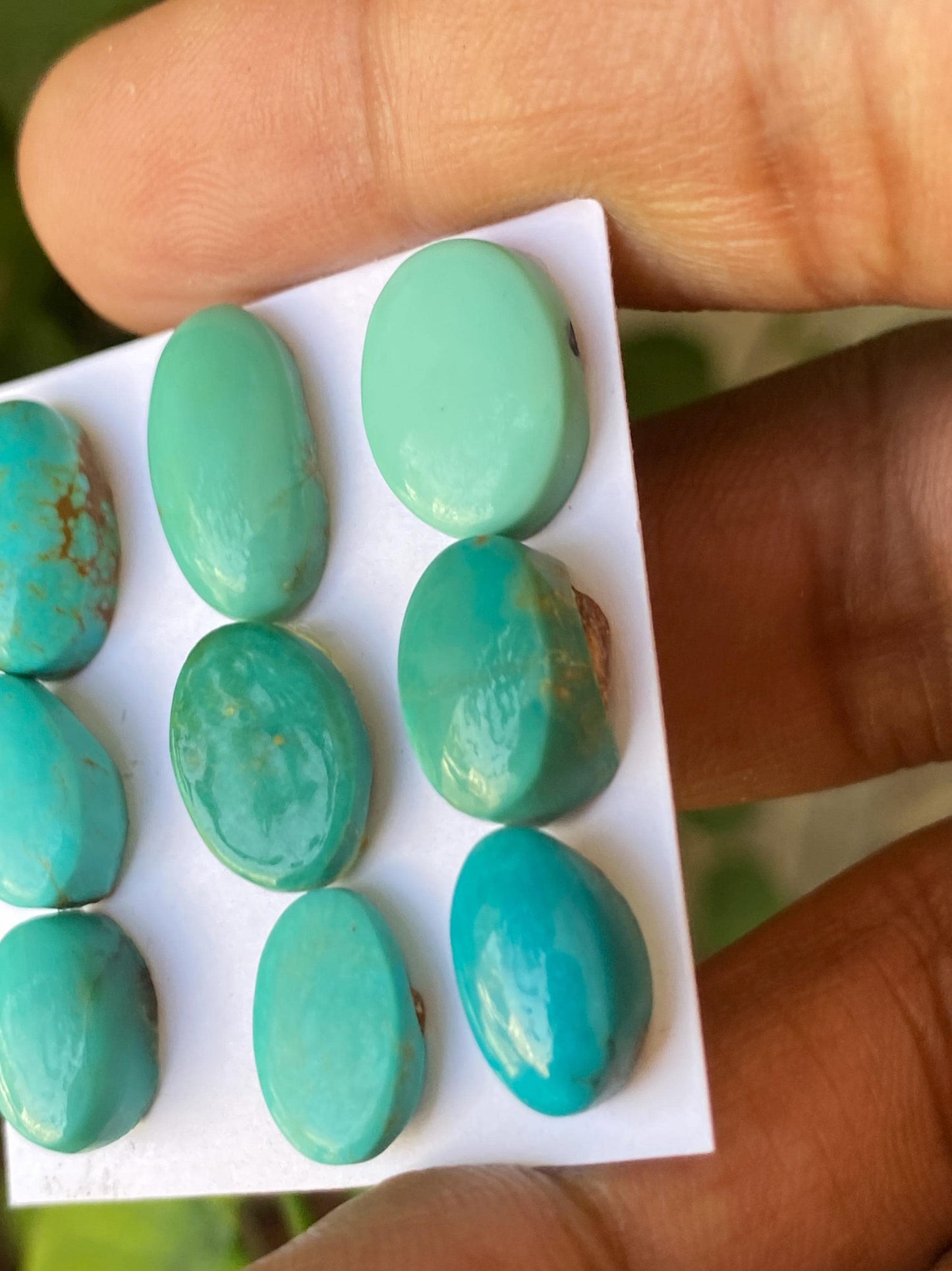 Stunning rare Arizona  mines Turquoise cabochons  natural smooth polished ovals pcs 9 wt 39.35 carats 11x8-16x8mm  turquoise cabochons