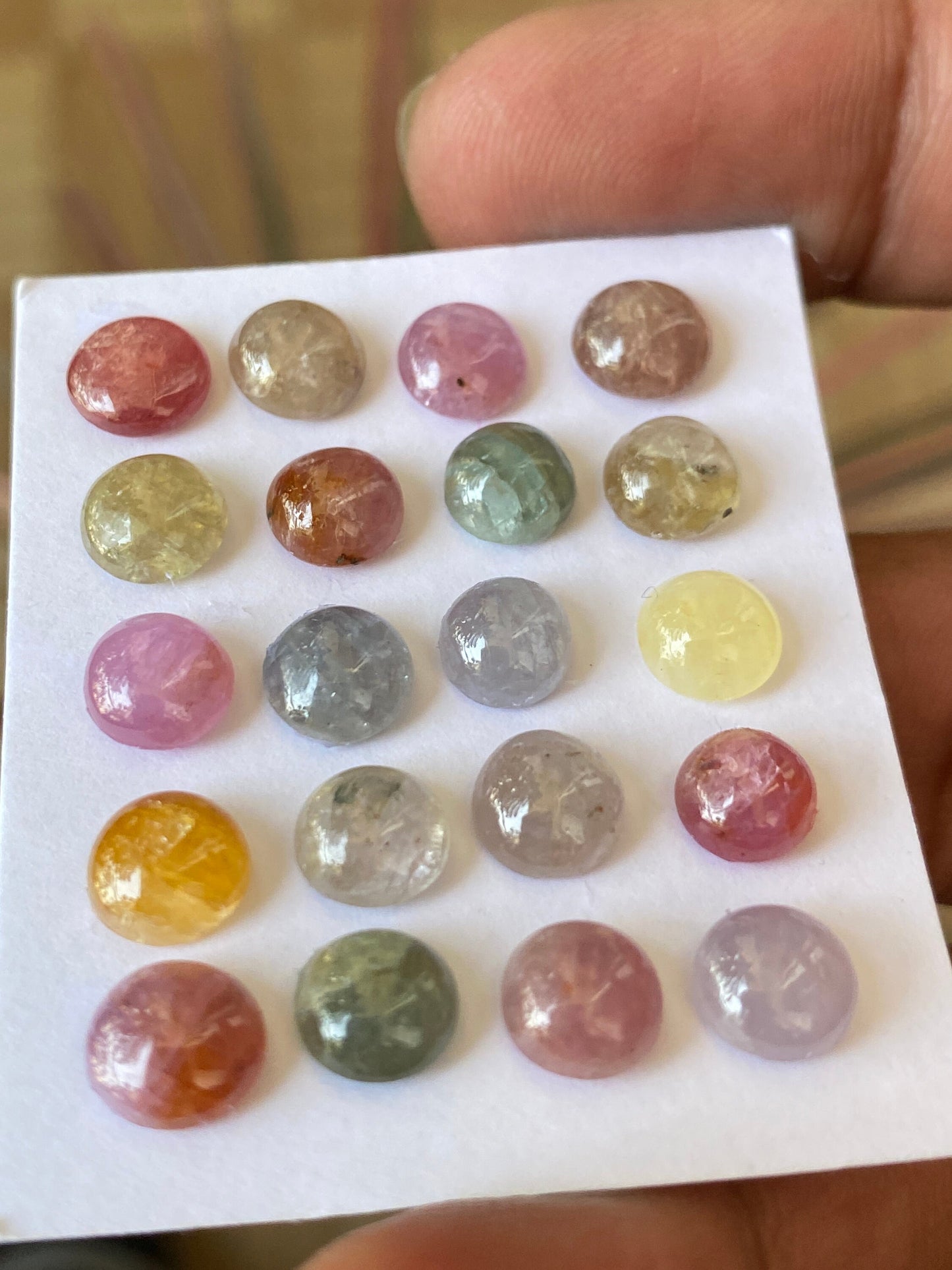 Awesome rare umba sapphire round cabochons wt 39 carats size 5.7-7.5mm pcs 20 natural sapphire unheated untreated