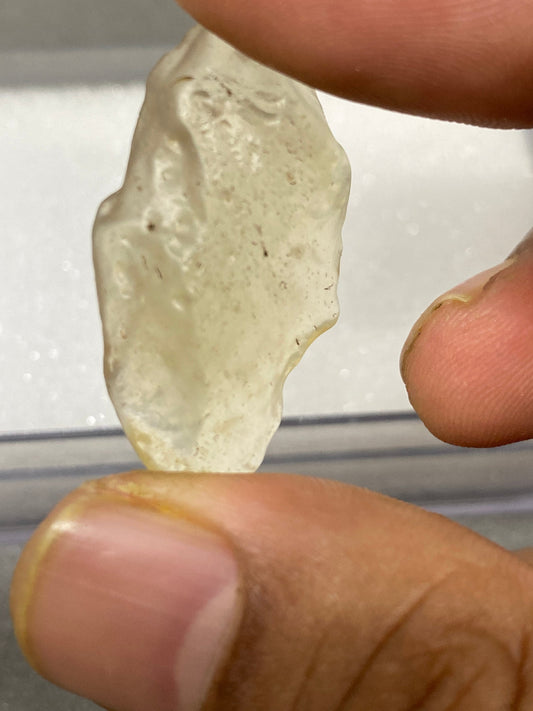 Extremely rare Libyan desert glass weight 37 carats size 34.5x20mm Libyan desert glass collector gem