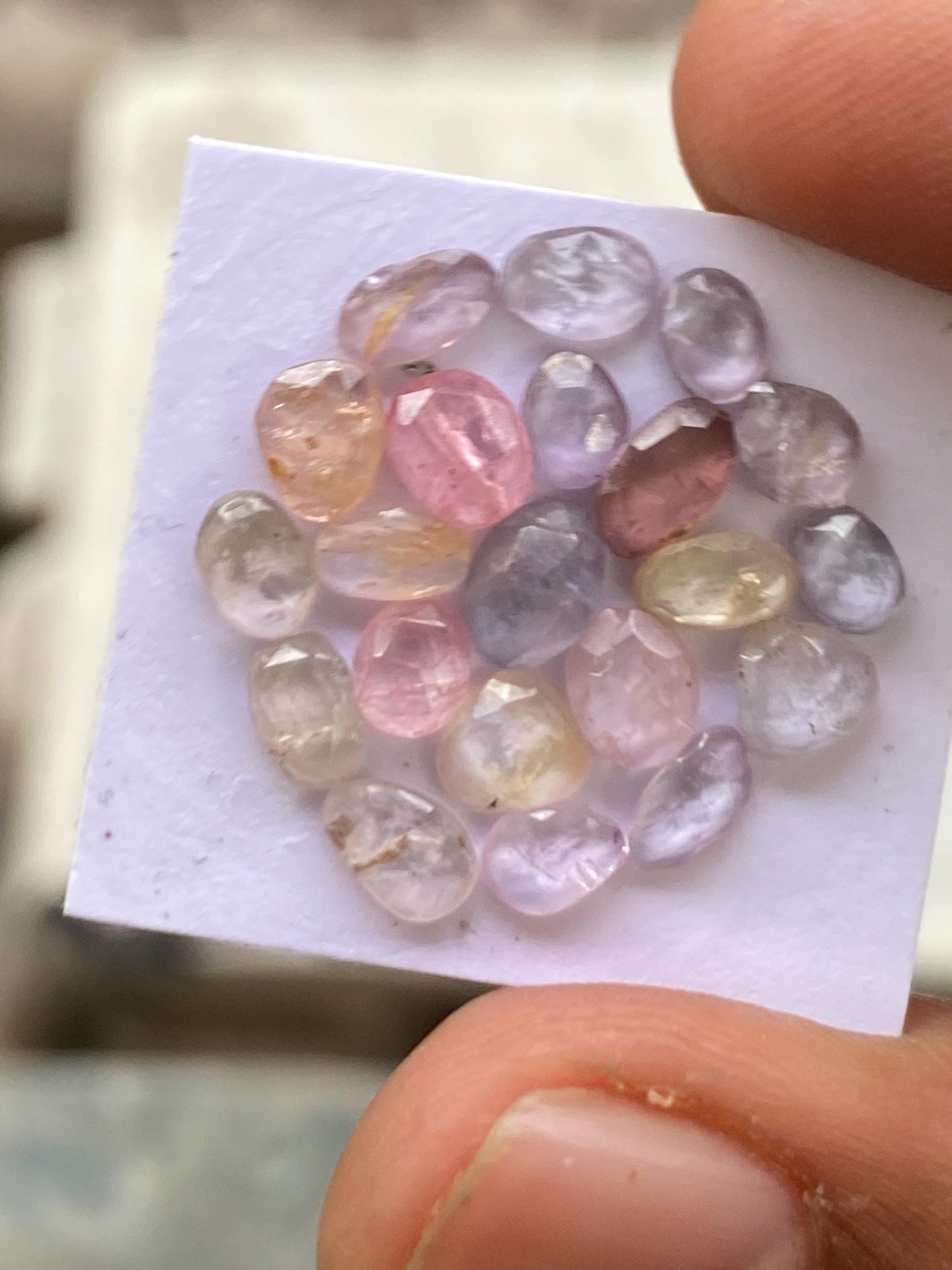 Gorgeous rare  burma mines multi spinel rosecut pcs 21 weight 7.30 carats size 4.5x3.6mm-6.3x4.5mm rosecut spinel lot flatback gems