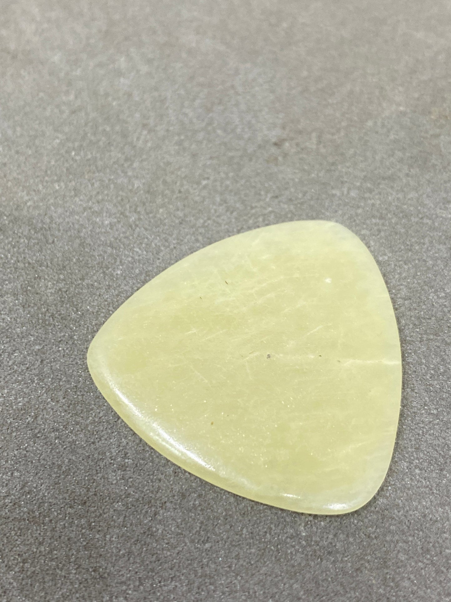 Rare yellow green sapphire thin flat smooth  carats  umba sapphire smooth polished trillion heart cabochon