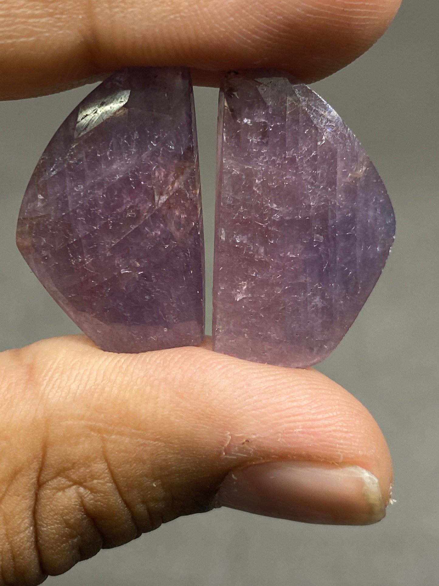 Rare Natural fancy huge Umba sapphire pair unheated rosecut  wt 36 carats pcs 2 size 28x17mm purple sapphire rosecut