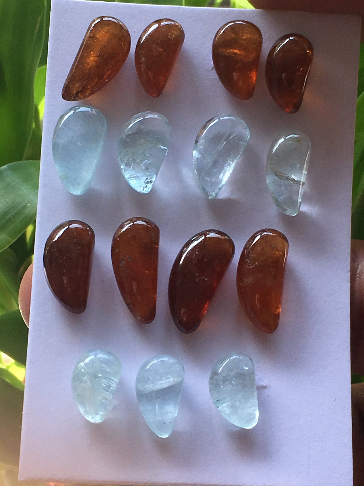 Amazing aquamarine Hessonite tusks fine quality pcs 15 wt 77.77 carats size 10.6x7mm to 17x8mm tusks fine quality