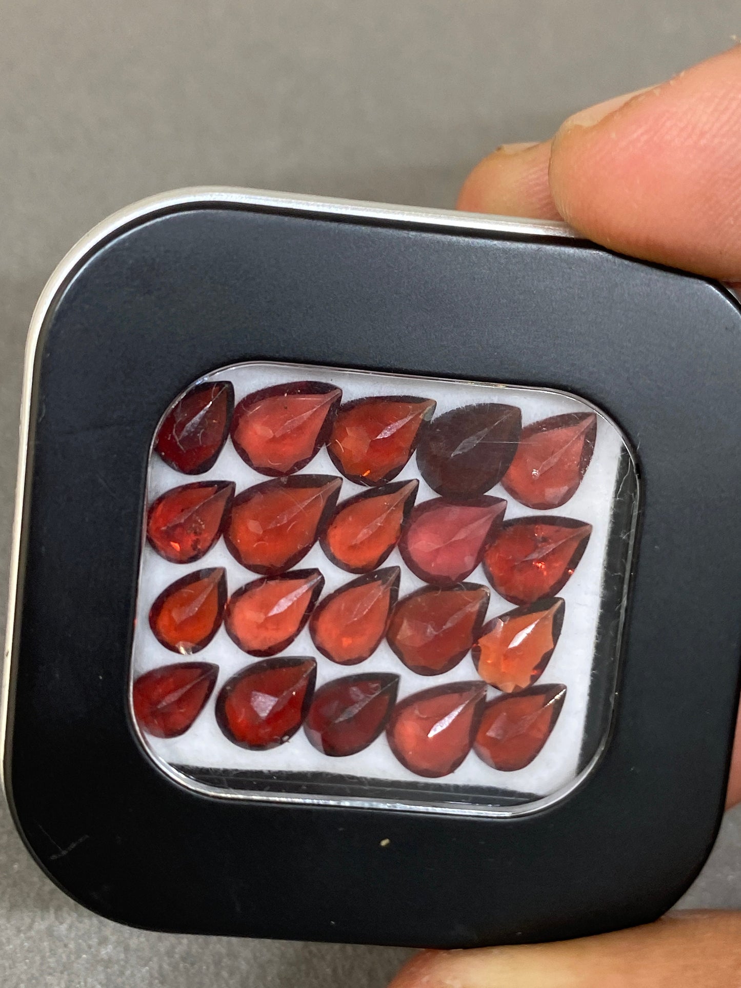 Rare Red garnet pear shape cut pcs 20 wt 19.5 cts  size 6x4-9x6mm  garnet pear cut stones jewelry supply