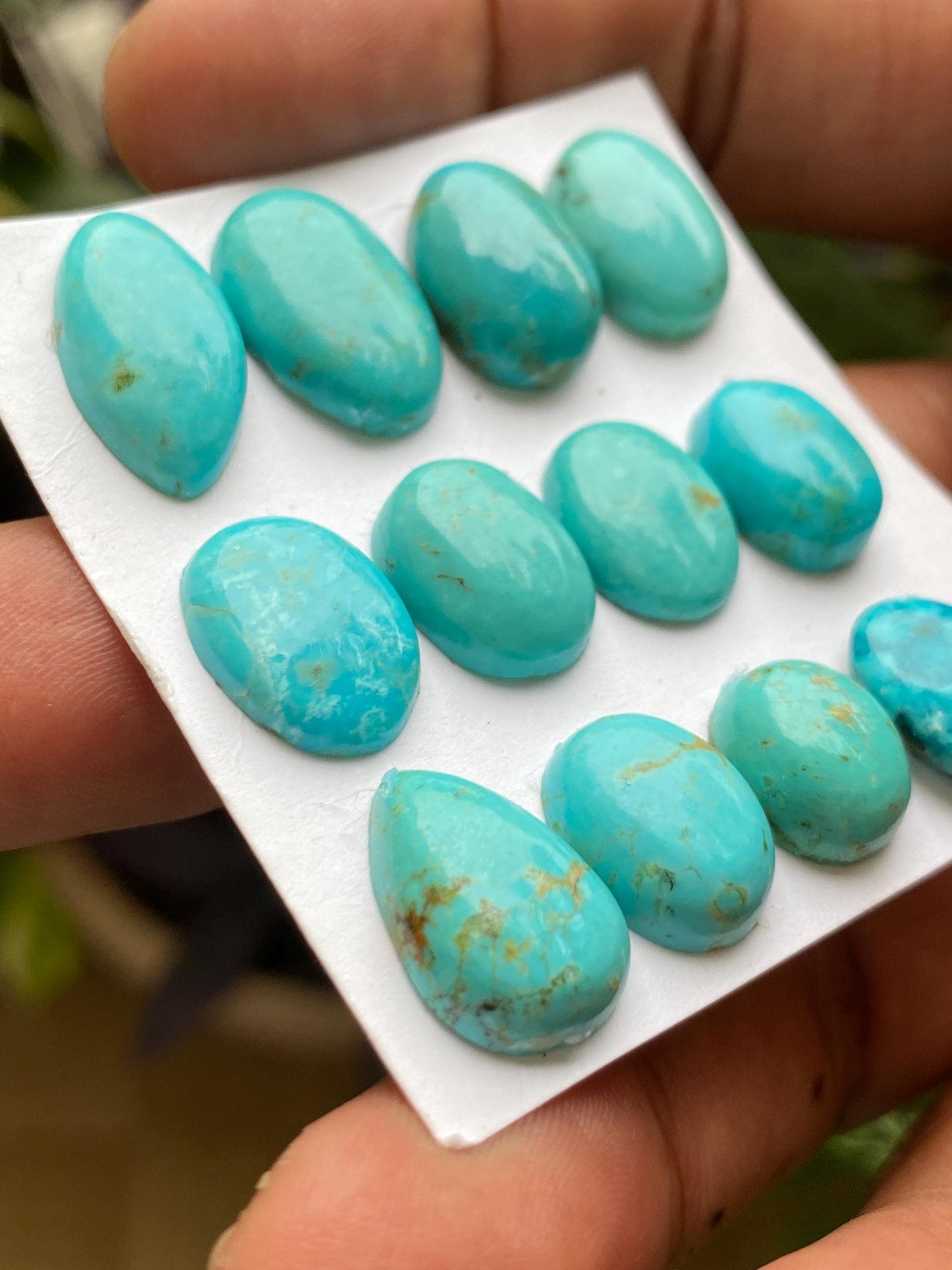 Fabulous rare Arizona  mines Turquoise cabochons natural smooth polished mix shapes pcs 12 wt 68 carats 12x10-17x12mm turquoise cabochons