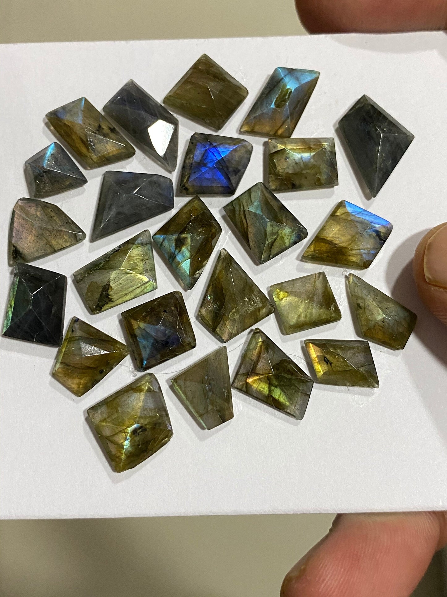 Fascinating labradorite mix kite (lot 1 and lot 2) coffin (lot 3) geometric shape faceted beautiful fine quality  geometric design flats